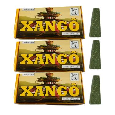 Imagem de 3 Caixas De Defumador Natureza Espiritual Xangô- 60 Tabletes