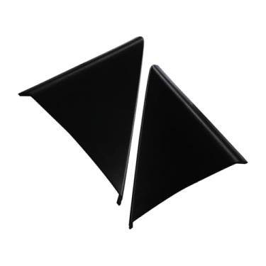 Imagem de 2 peças 25838246 25838248 painel de acabamento superior para porta frontal e tampa triangular do lado do motorista e do passageiro compatível com Chevy Chevrolet GMC Sierra 1500 2500 HD 3500 HD 3500
