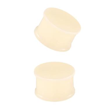 Imagem de XIMAX 2 peças alargadores de orelha de silicone sólido tom de pele colorida alargadores de orelha expansores de pele com alargador duplo retentor de pele piercing para mulheres e homens 8G-1 e 1/5.1