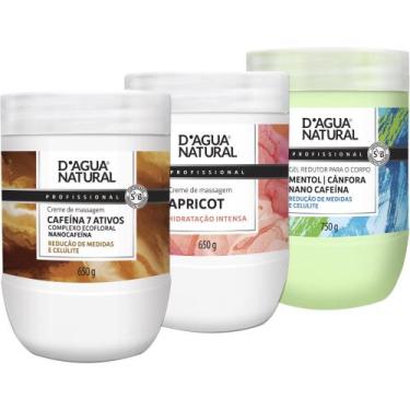 Imagem de Kit creme redutor cafeina 7 ativos creme apricot crioterapico - D'Água