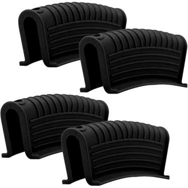 Imagem de AHIW Suporte de alça de panela quente de silicone para frigideiras quentes, capas de panela de ferro fundido, antiderrapante, resistente ao calor para frigideiras esmaltadas, caçarolas, frigideiras