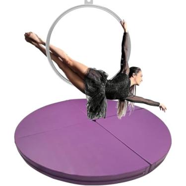 Imagem de Tapete De Aro Aéreo Redondo Para Academia Em Casa, 120/140/150/160/180 / 200cm Tapete De Pole Dance Tapete De Exercícios De Ginástica De Ioga, Tapete De Proteção De, Purple, 150cmx5cm(59"x2")