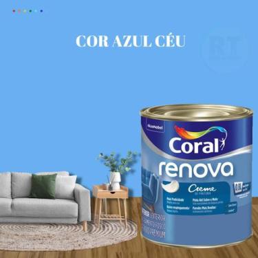 Imagem de Tinta Parede Azul Marinho Acrílica Fosca Renova 800ml - Coral, AZUL CÉ