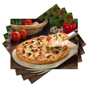 Imagem de Jogo Americano com 4 peças - Pizza - Pizzaria - Cozinha - 2065Jo - All