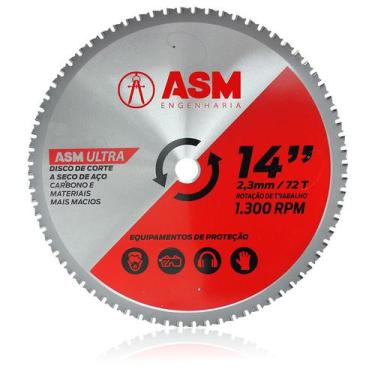 Imagem de Disco de Corte ASM Ultra 14" 72T - Multiuso - ASM Engenharia