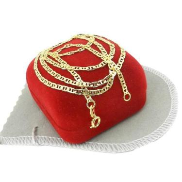 Imagem de Corrente Masculina 70Cm 2Mm Largura Folheada Ouro Cr522 - Wnbijouteria