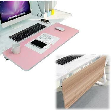 Imagem de Emear Extensor De Mesa Dobrável Prateleira De Apoio De Braço Bandeja De Teclado, Placa De Extensão Ergonômica Organização De Mesa Economia De Espaço, Pra, Pink, 65x25cm(26x10in)