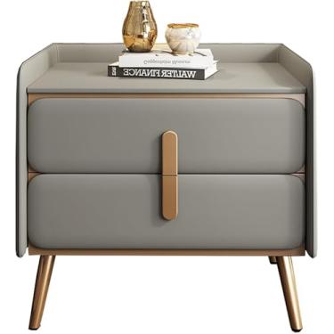 Imagem de Mesa De Cabeceira Com Gavetas, Mesa De Cabeceira De Quarto, Mesas Laterais De Quarto, Mesa De Cabeceira Para Espaços Pequenos, Mesa De Cabeceira De Acento Com Armário De Armazenamento Para
