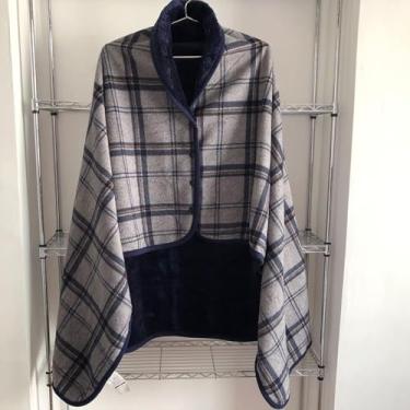 Imagem de Ponchos De Cadeira De Rodas Quentes Com Capuz Casacos Sem Mangas Para Adultos, Cobertor De Cadeira De Rodas De Inverno Capa De Aquecimento Cobertor De Lazer Multiuso Capa De Flanela Macia G, H