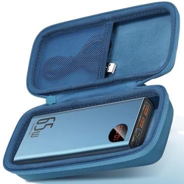 Imagem de co2CREA Substituição De Capa Rígida Para Carregador Portátil Baseus Power Bank 65W 20000Mah, Bateria Carregamento Rápido, Azul
