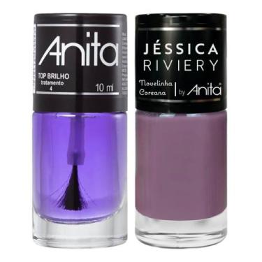 Imagem de Esmalte Novelinha coreana Coleção Jéssica Riviery + Top Brilho 10ml An