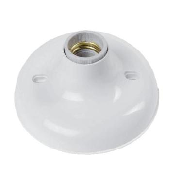 Imagem de Plafon Plafonier Soquete Porcelana E27 Bivolt Branco - Plaslumi