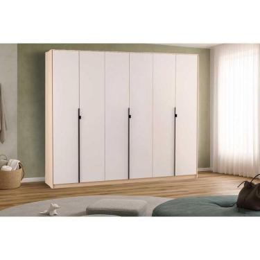 Imagem de Guarda Roupa Casal 6 Portas E 4 Gavetas Ph 1807 Carvalho Nature/off White - Herval