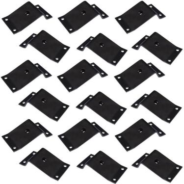 Imagem de Kit 18 Chapinhas Inclinada 15º Pés Palito Rosca 5/16 Preto