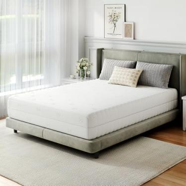 Imagem de Novilla Colchão Queen de 25 cm, colchões de espuma confortáveis com design de corte a ar e capa respirável para sono noturno refrescante e alívio de pressão, colchão Queen certificado CertiPUR-US em