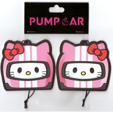 Imagem de PumpCar 2 peças capacete Hello Kitty dupla face pendurado desenho animado aroma cereja engraçado ambientador de carro Suspensão legal para espelho retrovisor acessórios interiores de carro presentes