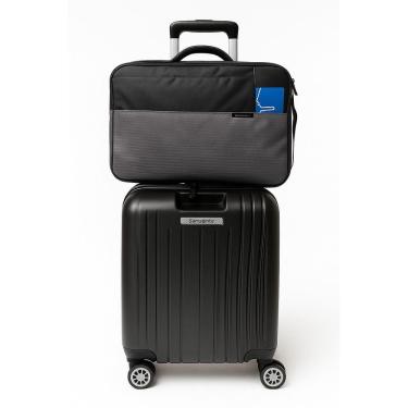 Imagem de Mala Quartz Pequena De Bordo+ Pasta Notebook Kit Samsonite