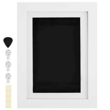 Imagem de XYDHQS Moldura de arte infantil de 1/2/4 peças, abertura frontal, moldura de exibição de arte infantil mutável, comporta 50 a 100 obras de arte para desenhos, projetos de arte infantis (branco-1)