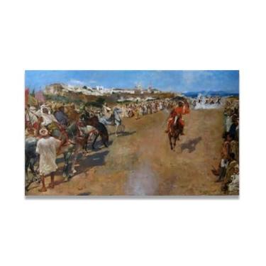 Imagem de Fantasia árabe Théo van Rysselberghe: Impressão em tela neoimpressionista belga chave 50 x 90 cm sem moldura