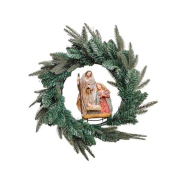 Imagem de Guirlanda Presépio Sagrada Família 40cm Resina Importada