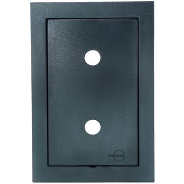 Imagem de Placa 4x2 2 Furos Com Suporte Preto Fosco - Ekp-30000-50 - Dicompel