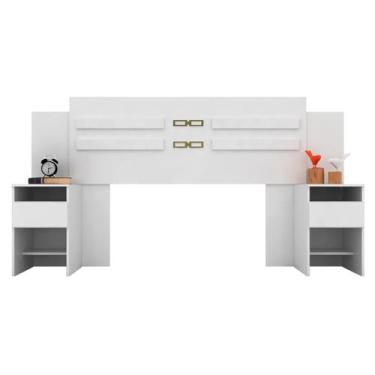Imagem de Cabeceira Cama Box Casal Triunfo Madeirado Demóbile - Domóbile, BRANCO