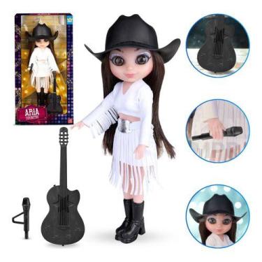 Imagem de Boneca Divertida Country Cantora Chápeu E Acessórios 32 Cm - Anjo Baby