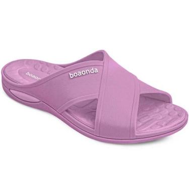 Imagem de Slide Chinelo Feminino Boa Onda Harmony Conforto Calcanhar, 35, Amora