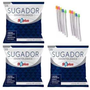 Imagem de Kit Sugador Odontologico Descartável Ssplus (3 Pct C/40)