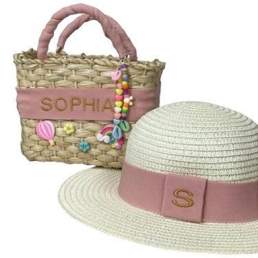 Imagem de Kit Infantil com Chapéu e Bolsa - Acessórios de Praia - cathe beach