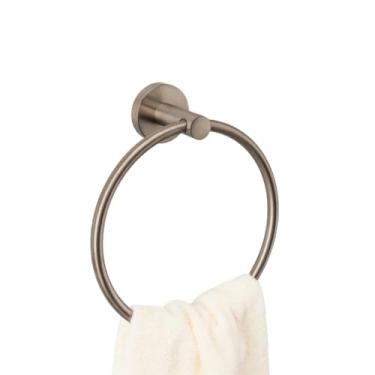 Imagem de Toalheiros, acessórios de banheiro de níquel escovado ganchos de barra de toalha suporte de papel Shelviroll escova de vaso sanitário saboneteira prateleira de vidro prateleira de toalha/barra de