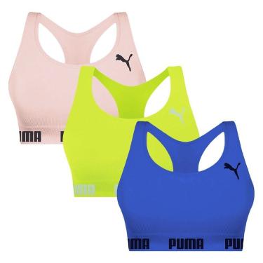 Imagem de Kit 3 Tops Puma Nadador Sem Costura Feminino