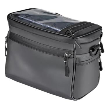 Imagem de UGPLM Bolsa para guidão de bicicleta, bolsa transparente com tela sensível ao toque, suporte para celular e alça de ombro, acessórios para ciclismo