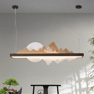 Imagem de Restaurante Contemporâneo Lâmpada Pingente LED Estilo Chinês Retro Criatividade Bar Balcão Sala de Estar Quarto Estudo Hotel Casa de Chá Candelabro (Estilo 30 L123CM)