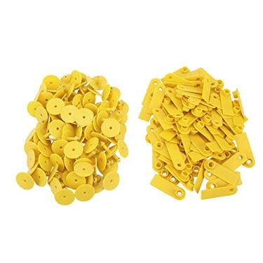 Imagem de Pssopp 100 Etiquetas de Orelha Plásticas do Número Dos Pces, Etiquetas de Orelha Em Branco Tpu para Gado Gado Porco Ovelha Cabra, Fácil de Escrever e Cura Rápida (Nenhuma palavra amarela (preço de