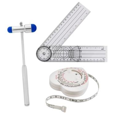Imagem de Kit Estudante Acadêmico Saúde Goniômetro + Fita Antropométrica + Martelo Neurológico