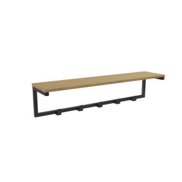 Imagem de Cabideiro De Parede Estilo Industrial Kappesberg Li042 Freijó Preto