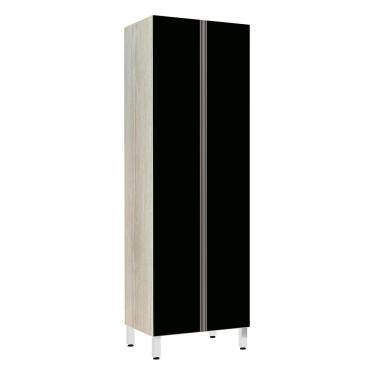 Imagem de Paneleiro 70Cm Duplo 2 Portas Luci Legno Crema Com Preto Tx