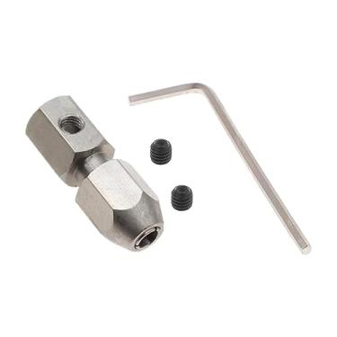 Imagem de Deevoka Acoplador de eixo comum de barco rc, mandril de eixo de motor, acoplador de eixo flexível portátil diy de aço inoxidável para navio rc brinquedo, 4mmx4mm