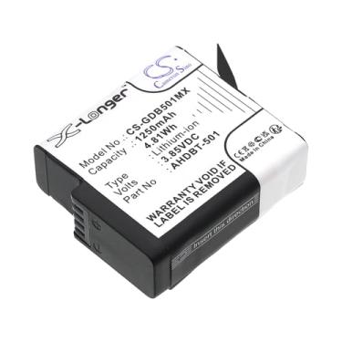 Imagem de MAUSOCELA Bateria de substituição de câmera de 1250 mAh, para CHDHX-501, CHDHX-701, CHDHX-701-RW, HD8.01, Hero 2018, Hero 5, Hero 5 Black, Hero 6, Hero 6 Black, Hero 7, Hero 7 Black, Hero 7 White