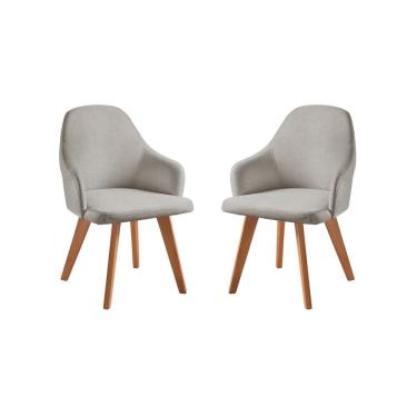 Imagem de Kit 2 Cadeiras para Sala de Jantar Manuela Cinza