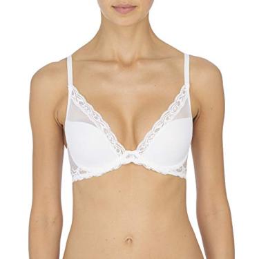 Imagem de Natori Sutiã com decote profundo com penas, Branco, 36G
