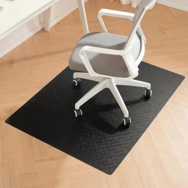 Imagem de Royhom Tapete de cadeira de escritório para piso de madeira 76 x 121 cm, tapete para cadeira de escritório, tapete de mesa para cadeiras de rodinhas, fácil de limpar, antiderrapante