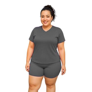 Imagem de Camiseta Feminina Manga Curta Dry Fitness Academia Plus Size-Feminino