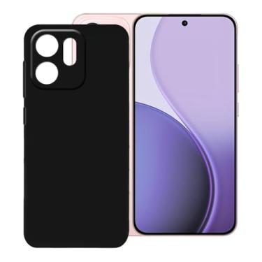 Imagem de KJYFOANI Capa para Oppo Reno14 F (16.7 cm), capa preta à prova de choque, capa de telefone capa de proteção antiarranhões ultrafina de silicone macio para - preta