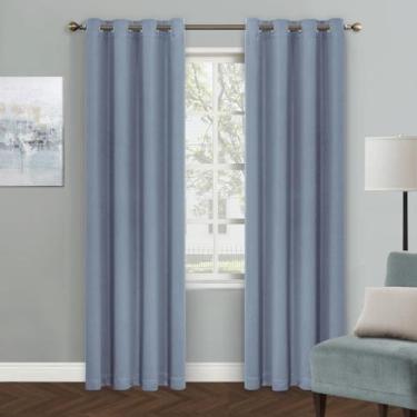 Imagem de Cortinas Blackout MYSKY HOME Dusty Blue 203x203cm para sala de estar