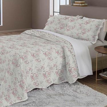 Imagem de Kit Cobre Leito Casal Evolution Patchwork + 2 Porta-travesseiros Julie 6