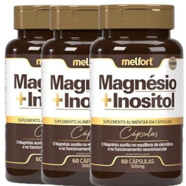 Imagem de Kit 3x Magnésio Inositol 500mg 180 Cápsulas