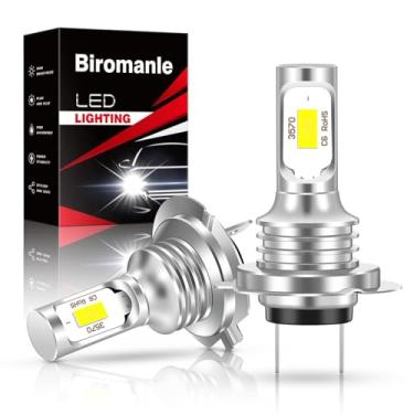 Imagem de Biromanle Compatível com lâmpada Ram ProMaster 1500 2500 3500 Hi/Lo Beam (2014-2022), feixe alto H7 ou farol baixo H7; luz branca 300% brilhante 6000 K, lâmpadas de seta (pacote com 2)