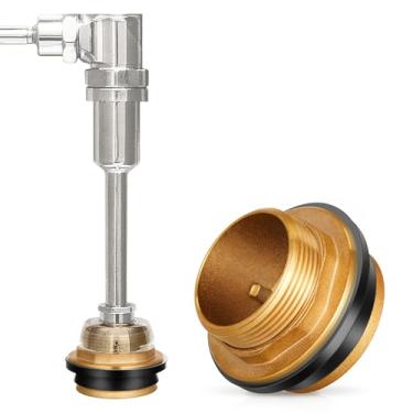 Imagem de Zonon Conjunto de 2 peças de válvula de descarga para armário de latão para kit de reparo de mictório de vaso sanitário (3,5 cm)